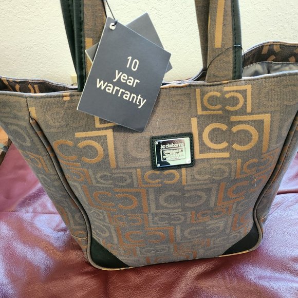 Claiborne Tote bag NWT weekend travel Brown Lap top Section DISCOUNT SHIPPING! - Picture 1 of 9